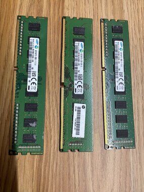 Lot of 3 Samsung 4GB DDR3 1600MHz PC3-12800U Desktop RAM Memory DIMM M378B5173EB